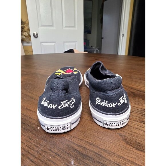 Sailor Jerry X Converse Slip-On Shoes With Skull & Crossbones Design - Picture 4 of 16